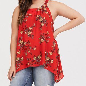 Orange Floral Sharkbite Top Torrid 2